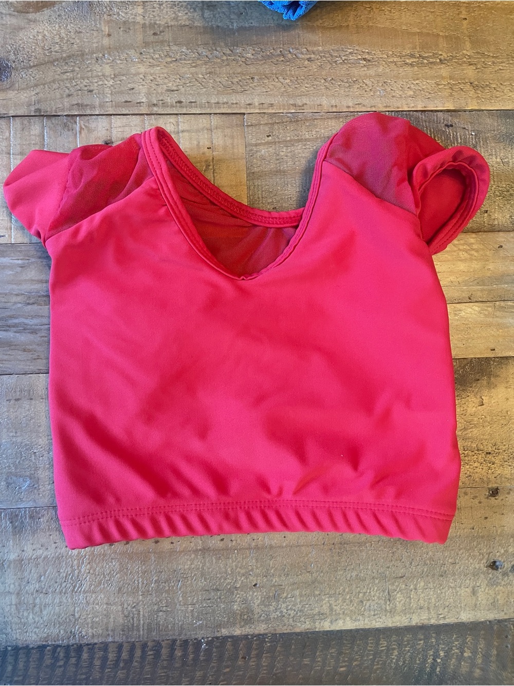 Five Dancewear Girls' Red Short-Sleeve Crop Top Child XL